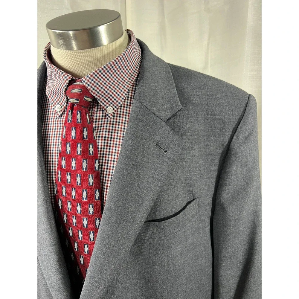 Jos A Bank 1905 Gray Wool Blazer Sport Coat 48S 2-Button
